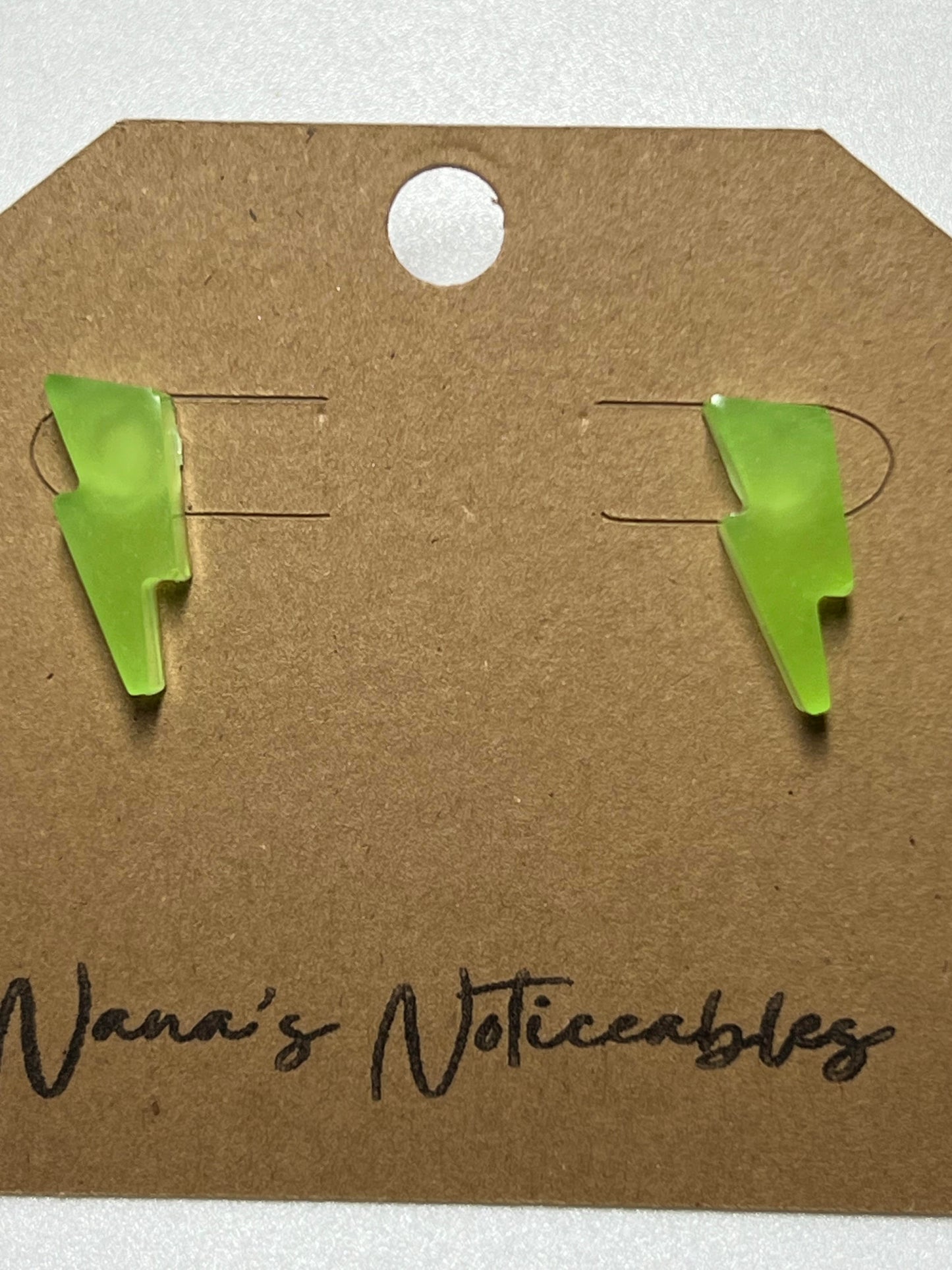 RESIN GLOW IN THE DARK LIGHTNING BOLTS