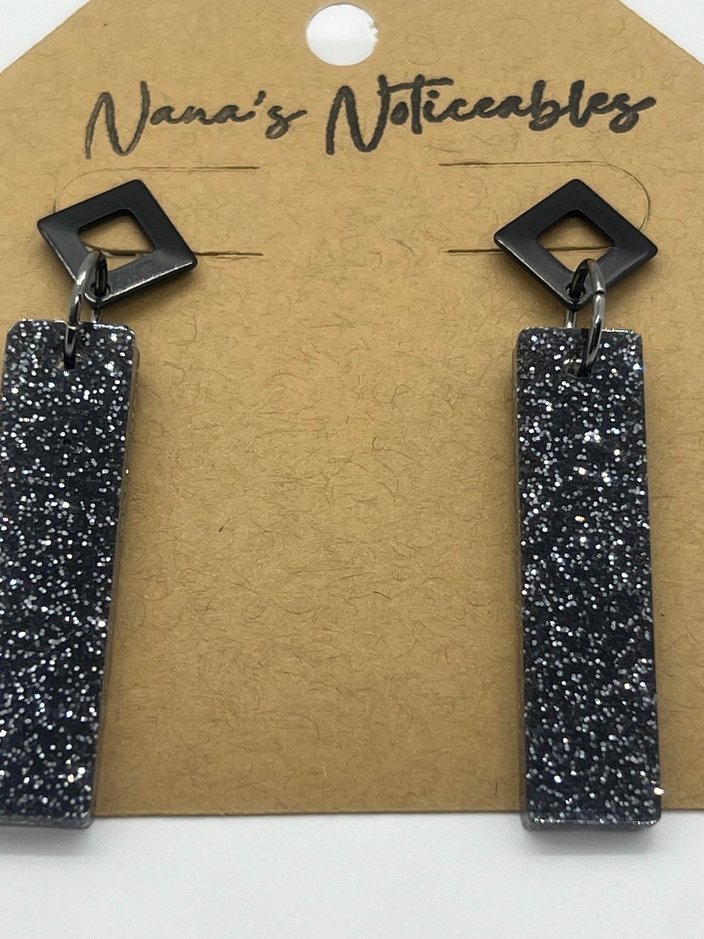 RESIN GLITTER SOLID SKINNY RECTANGLE