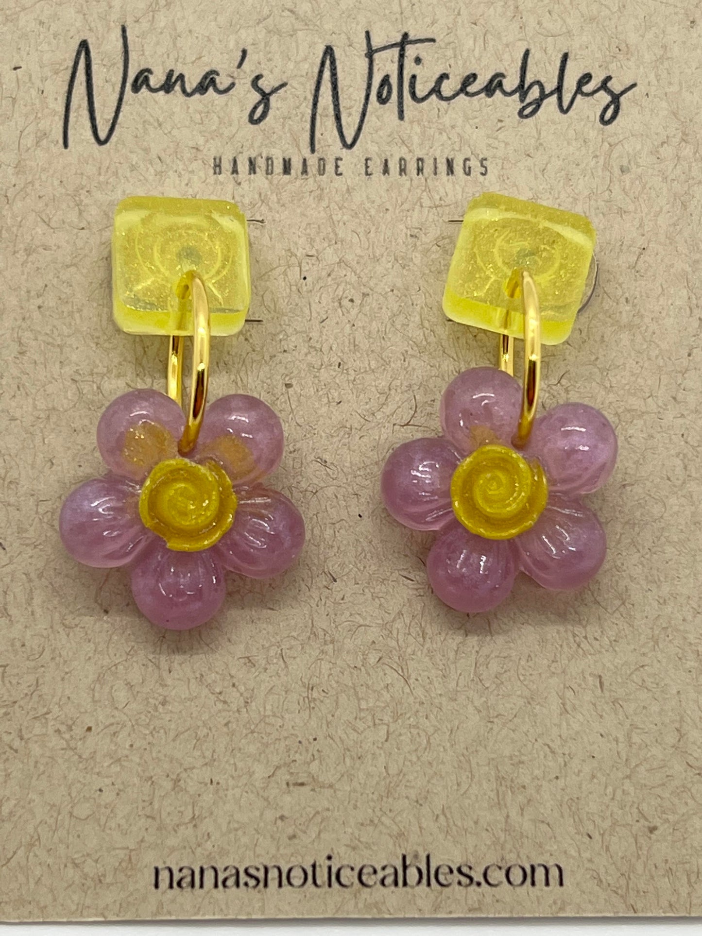 RESIN FLOWER DROP IN LAVENDER