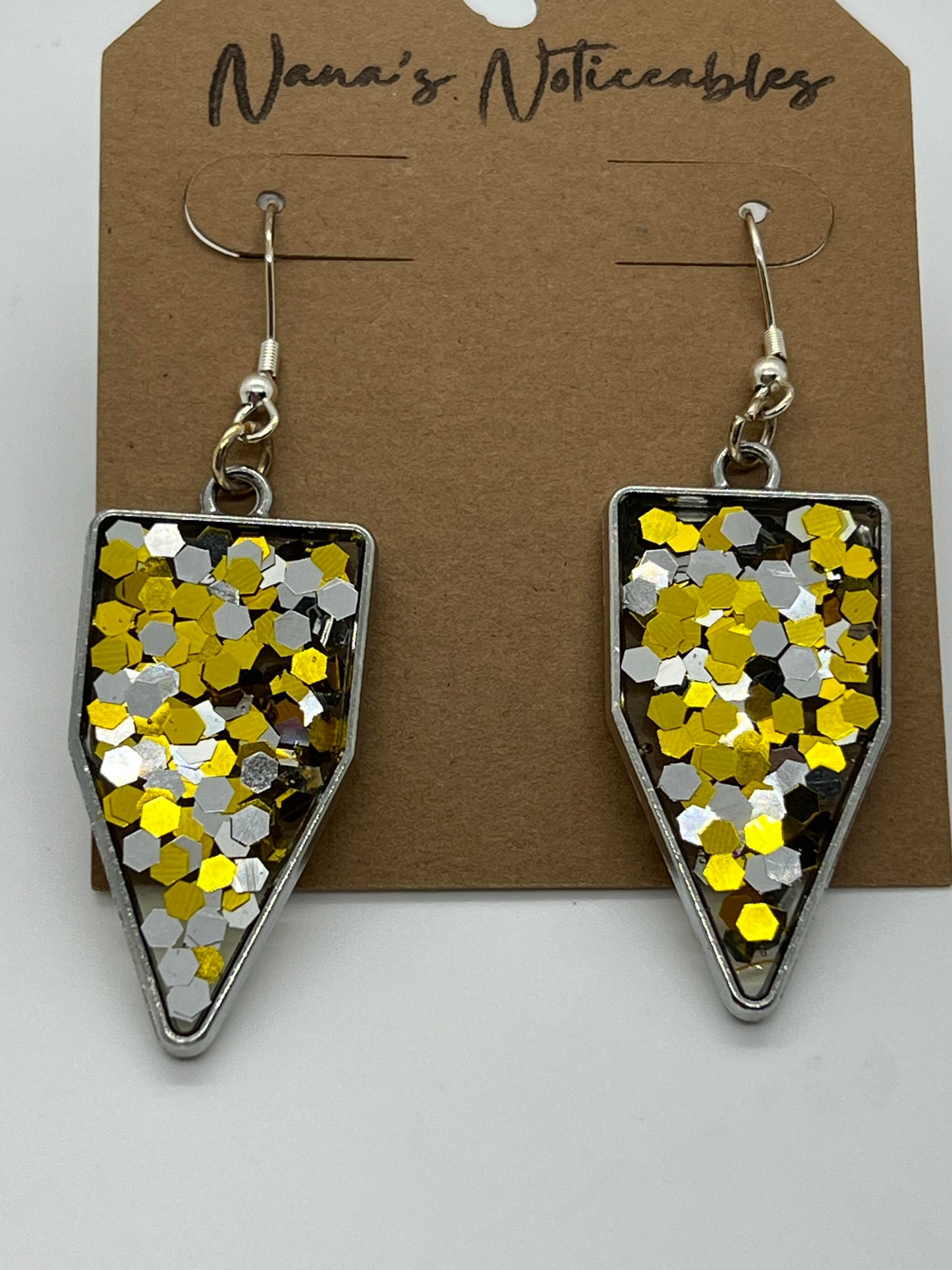 RESIN METAL WITH GLITTER GOLD AND SILVER