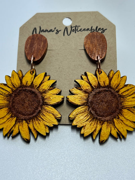 WOOD STAINED SUNFLOWER