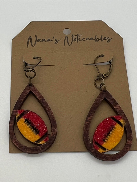 WOOD CHIEFS FOOTBALL IN RED/YELLOW