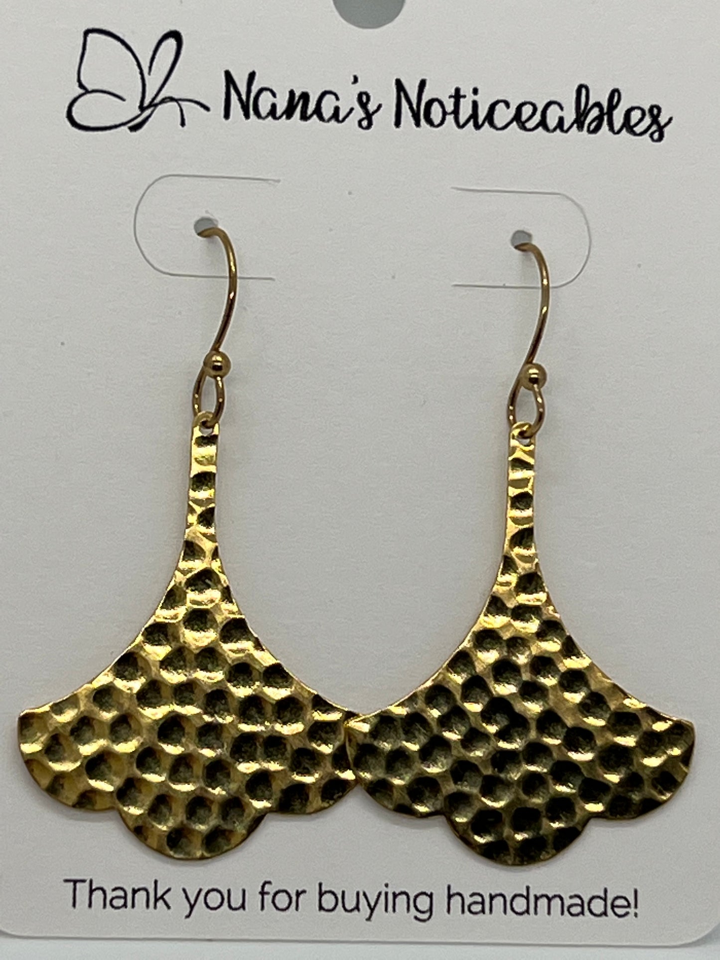 UNIQUELY GOLD METAL DROP EARRINGS