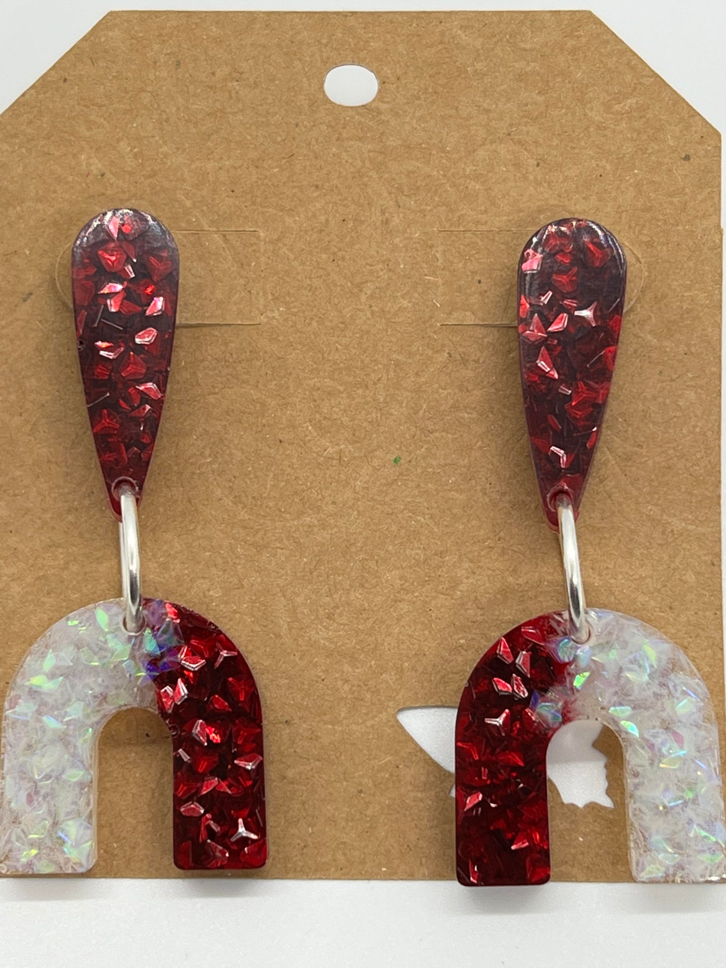 RESIN RAINBOW IN SPARKLE RED AND WHITE