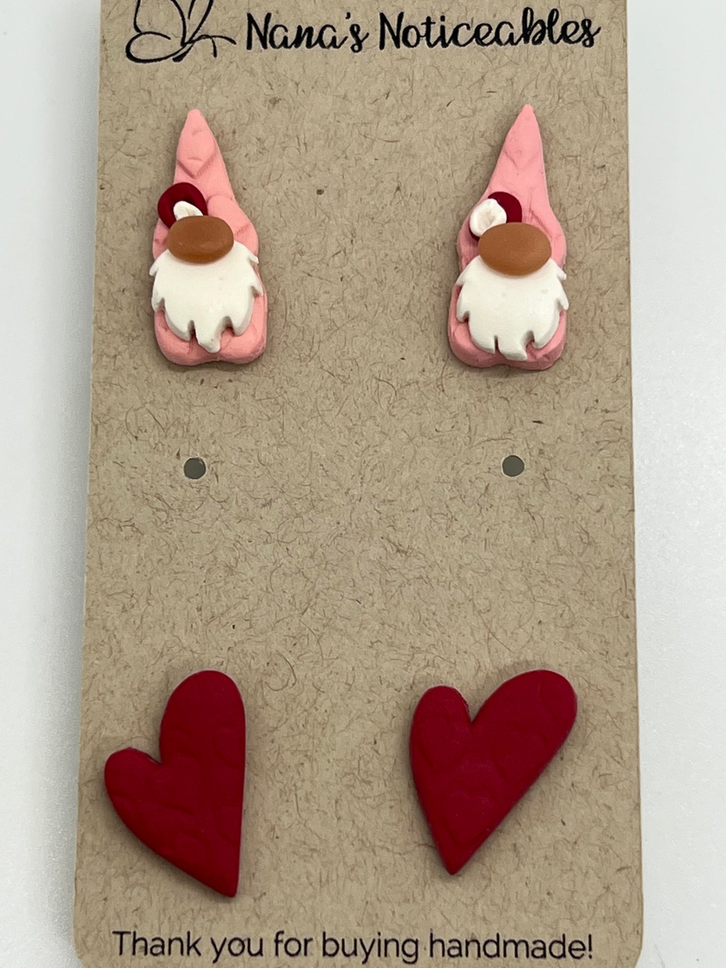 POLYMER 2 PACK VALENTINE SMALL GNOME AND RED HEART