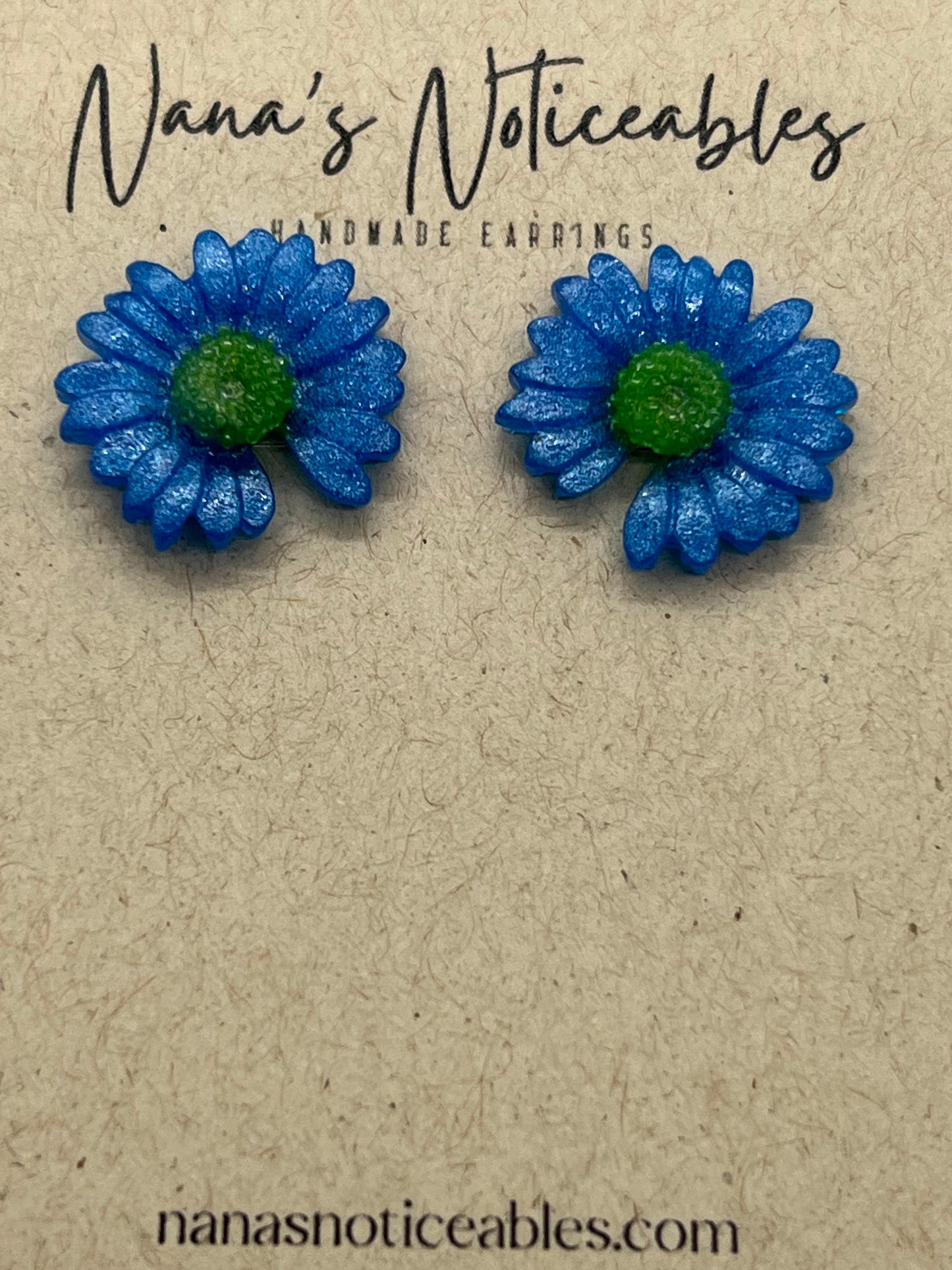 RESIN FORGET ME NOT DAISY IN BLUE