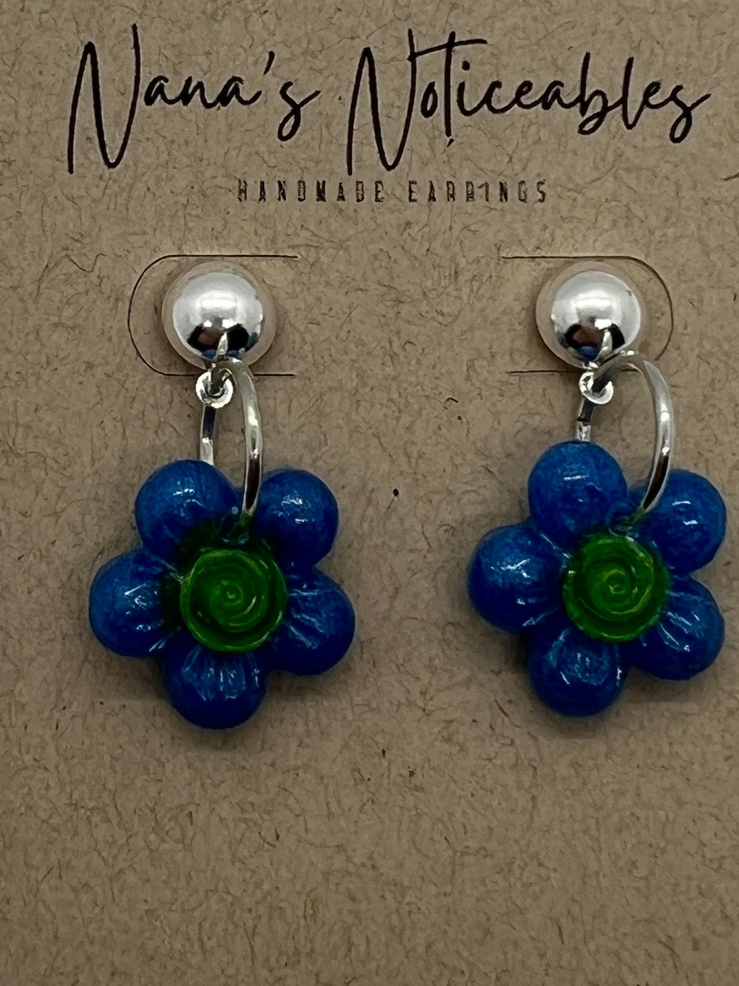 RESIN FLOWER DROP IN BLUE