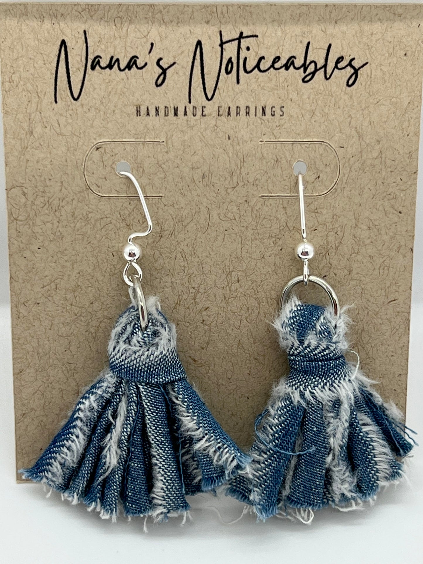 UNIQUELY DENIM TASSEL IN LIGHT BLUE OR DARK BLUE